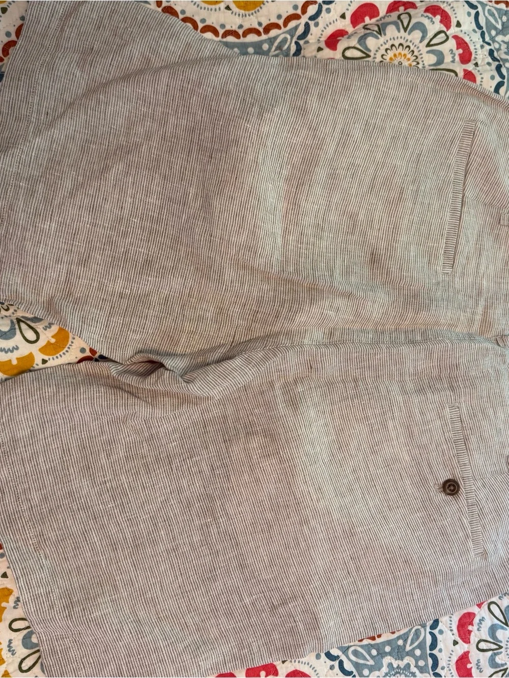 New with Tags- Men's J. Crew 100% Linen tan 9” Shorts - Light Tan- size 32